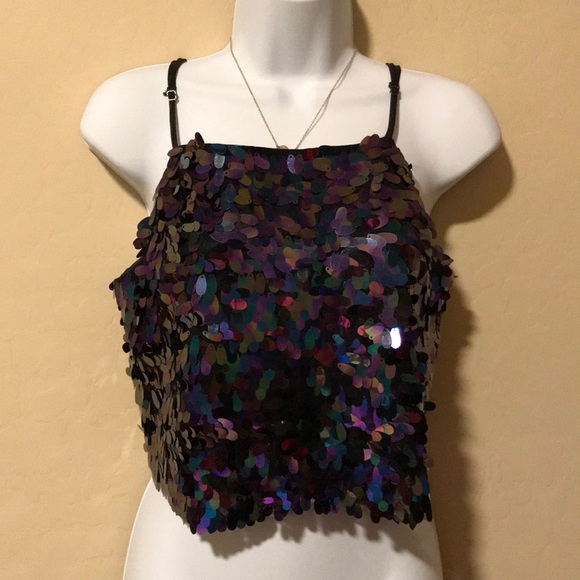 Forever 21 Sequin Crop Top - Picture 1 of 7